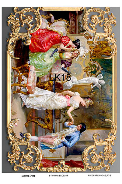 LİNEART Lineart Pirinç Dekopaj Kağıdı No:LK18- 29x42cm