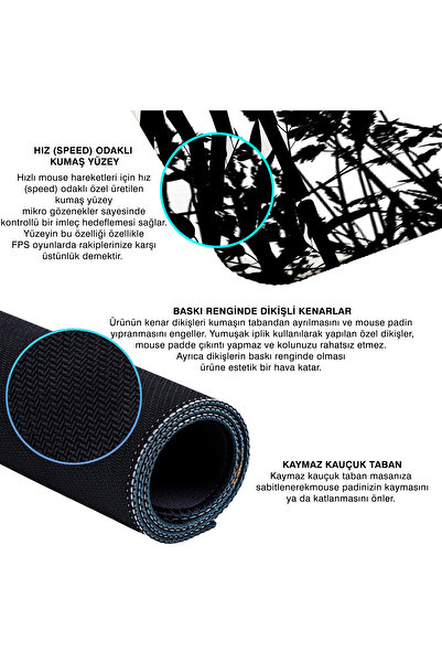 PORGE لوحة ماوس للألعاب مقاس 70x30 باللون الأبيض الساموراي - لوحة ماوس للألعاب مقاس XL