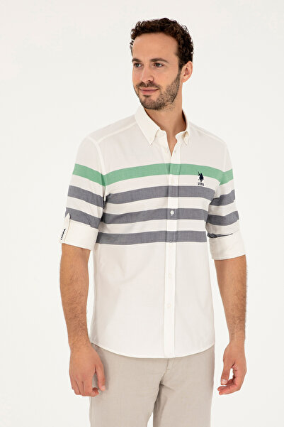 U.S. Polo Assn. Ανδρικό μακρυμάνικο πουκάμισο Navy Blue - 50283786-VR033