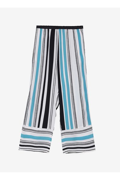 Sisley High Waist Wide Fit Black - Multicolor Women's Trousers 4Vjdlf05C