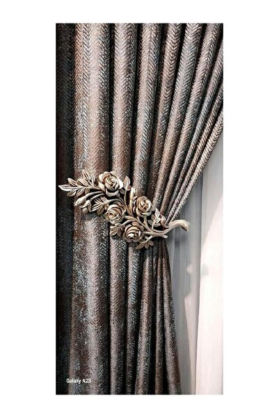 Karasi Balık Sırtı Desen Şönil Dokulu Amerikan Pileli Fon Perde