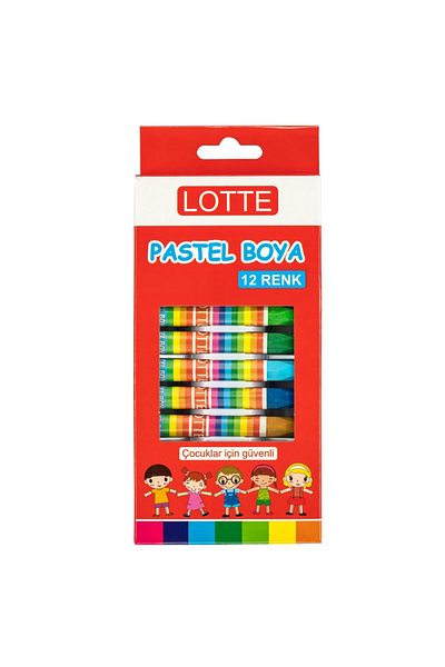 Bigpoint Lotte Pastel Paint Set - 12 Colors, Vibrant Colorful Paint with Blur Resistant and Smooth Painting