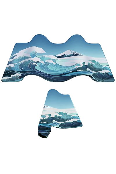PORGE لوحة ماوس ألعاب مقاس 70x30 Xl كبيرة من Kanagawa