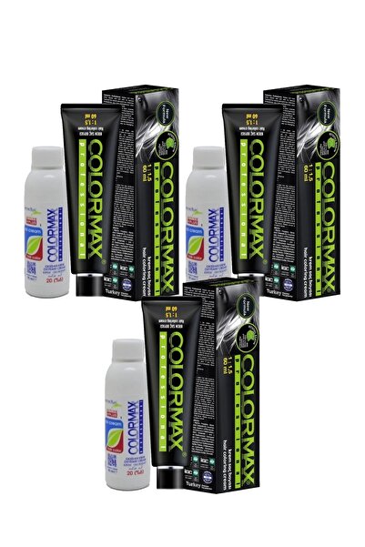 Colormax New Formula 2025/0900 Ultra Açıcı Sarı 60 Ml 3 Adet Saç Boyası + 3 A...