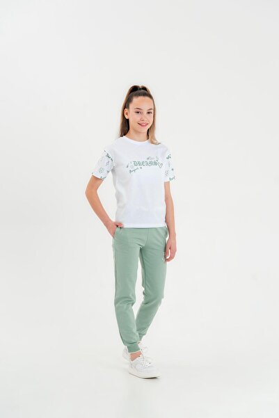 Mışıl Kids DREAMS BONJOUR Tricou imprimat pentru fete Pantaloni de trening Se...