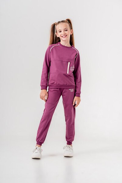 Mışıl Kids ENJOY THE NOW Set de trening pentru fete cu imprimeu floral - Deta...