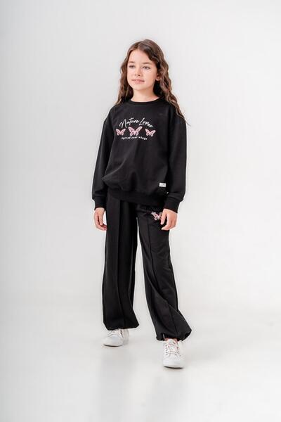 Mışıl Kids Set de trening cu imprimeu Nature Lover pentru fetiță - Detaliu im...