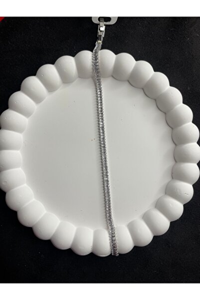 Liva Accessories سوار من حجر الزركون المائي متوسط السُمك - لون فضي غير مشوه، ...