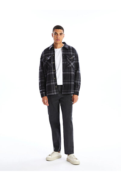 LC Waikiki Rahat Kalip Uzun Kollu Ekose Erkek Gomlek Ceket - W4AR07Z8