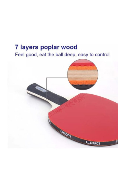 LOKİ Loki Wang Hao 2 Piece Table Tennis Racket Case Ball Set (ITTF APPROVED)