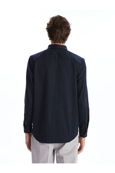 LC Waikiki Ανδρικό πουκάμισο με μακρυμάνικο ποπλίνα με κανονική εφαρμογή