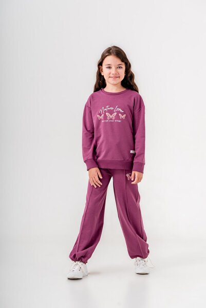 Mışıl Kids Σετ αθλητική φόρμα Nature Lover για κορίτσι με λεπτομέρεια στάμπα ...