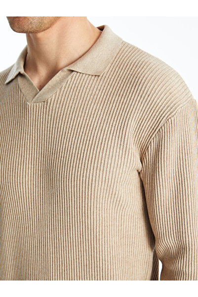 LC Waikiki LCW Vision Polo Yaka Uzun Kollu Erkek Triko Kazak