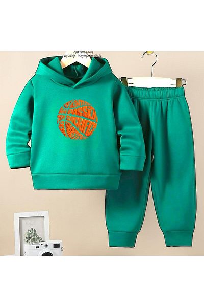 BENROMA Basket Ball Printed Children's Tracksuit Set - Unisex Oversize Fit
