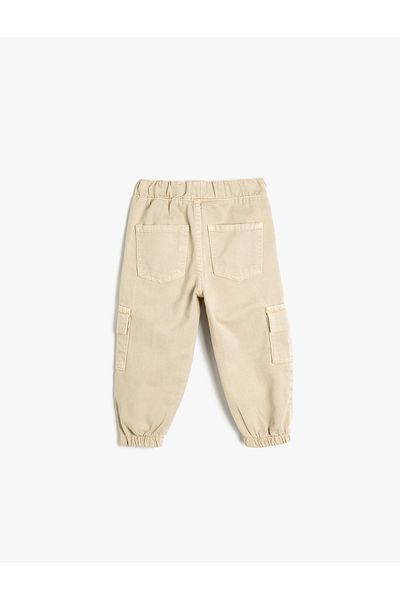Koton Cotton Jogger Pants - Elastic Waist and Pockets