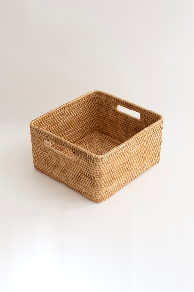 Koza Home Cutie de depozitare din ratan Meander de dimensiune medie 30x28x16 ...