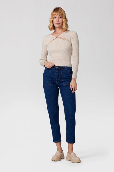 PARKhande Beige Corduroy Sweater - with Ring Pattern and Accessories First
