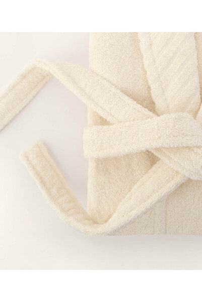 Koza Home Likya Cream Σετ Μπουρνούζι - 100% Βαμβάκι, Σετ 2, 1 Πετσέτα, 1053a