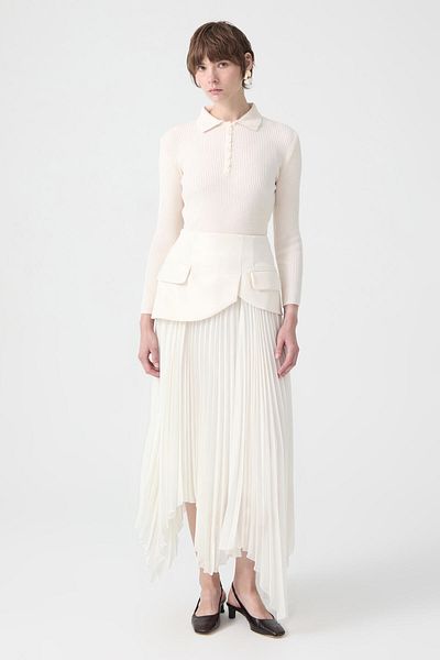 Touché Privé Chiffon Pleated Skirt