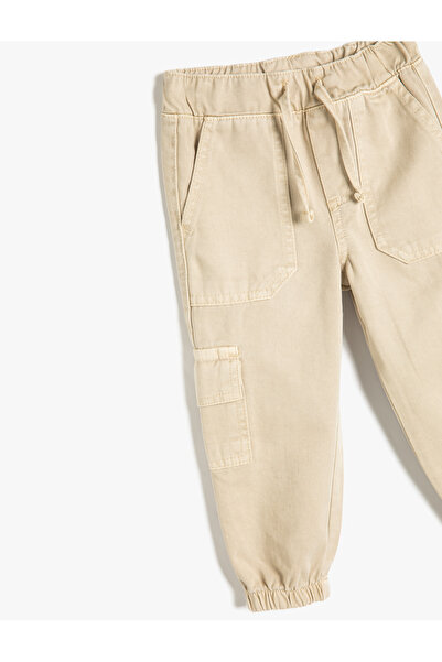 Koton Cotton Jogger Pants - Elastic Waist and Pockets
