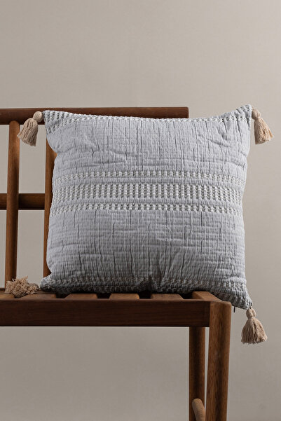 Koza Home Assos Gri Taş Yıkama Yastık 50x50 5040