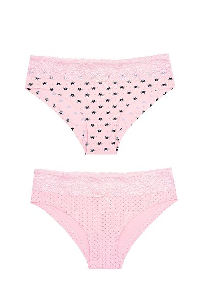 NBB Powder Lace 2-Piece Hipster Panty
