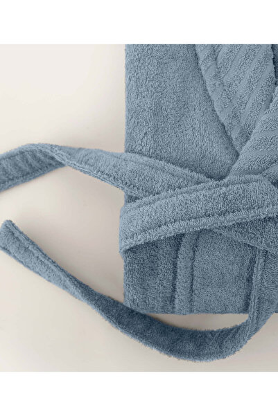 Koza Home Likya Blue Dowry Σετ μπουρνούζι - 100% βαμβάκι, σετ 2, 1 μπουρνούζι και 1 πετσέτα 1051a