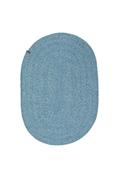 Koza Halı Cesta El Yapımı Örgü Turkuaz Kilim 50x80 4006