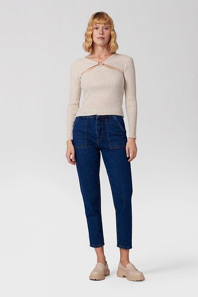 PARKhande Beige Corduroy Sweater - with Ring Pattern and Accessories First
