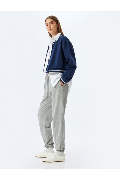 Koton Jogger Sweatpants Three Thread Pockets Tie Waist Pockets