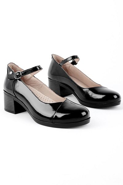 Lal Shoes & Bags Pantofi cu toc pentru femei Vane, din piele naturală, cu cusături în cruce, cu o singură curea-R.BLACK