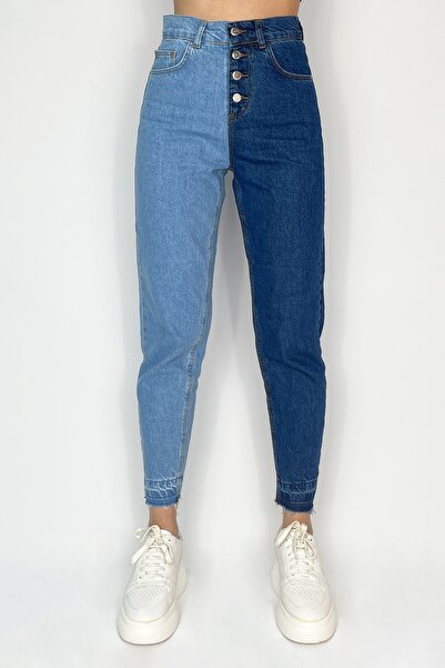 PARKhande İki Renk Jean Pantolon-mavi