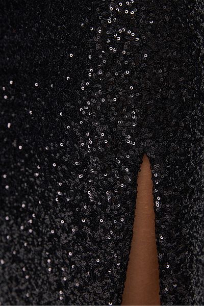 No Matter What Sequined Deep Slit High Waist Skirt