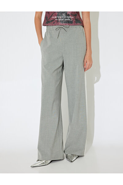 Koton Παντελόνι αθλητικής φόρμας με φαρδιά πόδια με ρέλι με λεπτομέρεια τσέπης με κορδόνια στη μέση