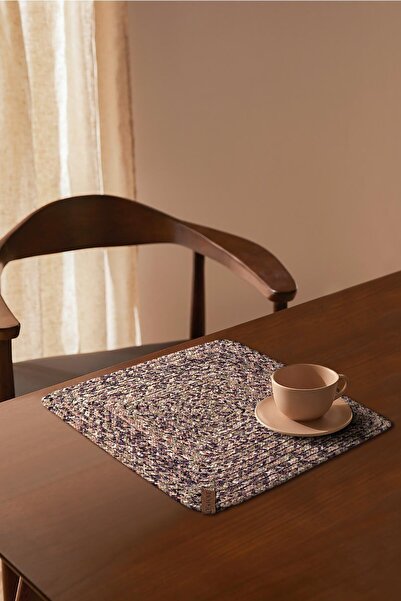 Koza Home Cesta Handmade Tricotat Purple Square Supla 32x32 4023