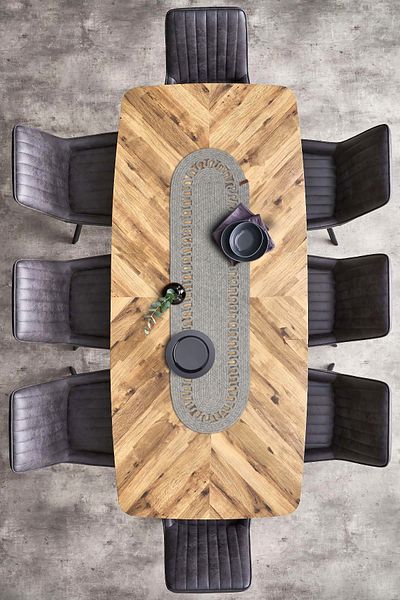 Koza Home American Service Cotton Gray Jute Knitted Runner - 37x136cm 9687
