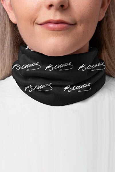 Yuchicly وشاح أتاتورك المميز باللون الأسود