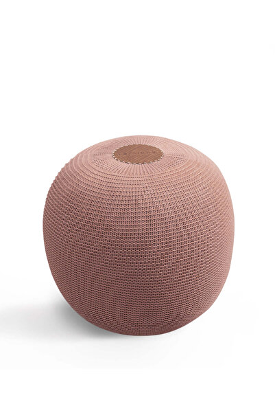 Koza Home Fluffy Örgü Puf Somon 8004