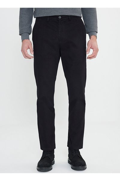 ALTINYILDIZ CLASSICS Altınyıldız Classics Normal Waist Comfort Fit Μαύρο Ανδρικό Παντελόνι ACE012510181_ΠΑΝΤΕΛΟΝΙ ΠΛΕΥΡΑΣ ΤΣΕΠΗ