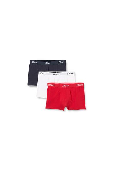 s.Oliver Herren Boxershorts 3er-Pack – Hipster Baumwoll-Stretch