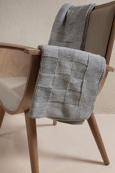 Koza Home Plaid Gray TV Blanket 130x170 15007