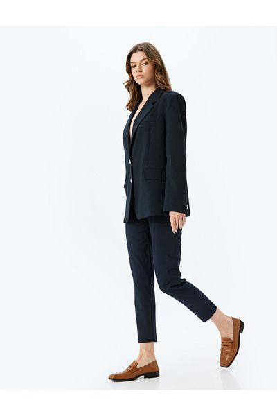 Koton High Waist Cigarette Trousers