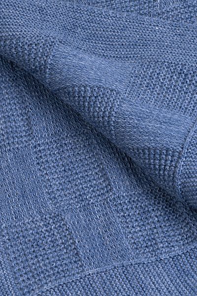 Koza Home Blue Plaid Acrylic Children's Blanket - Single Size 33666