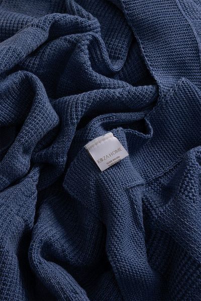 Koza Home Indigo Single Plaid Blanket 160X220