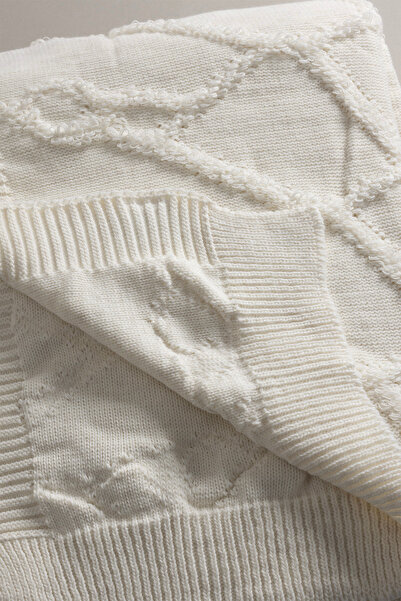 Koza Home Espuma De Mar Cream Double Blanket 200x220 37125