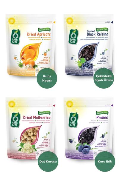 Otamon Eğlence Paketi (KURU KAYISI, ÇEKİRDEKLİ SİYAH ÜZÜM, DUT KURUSU, KURU E...
