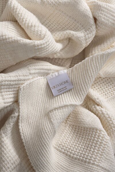 Koza Home Plaid Cream Single Blanket 160x220 15001