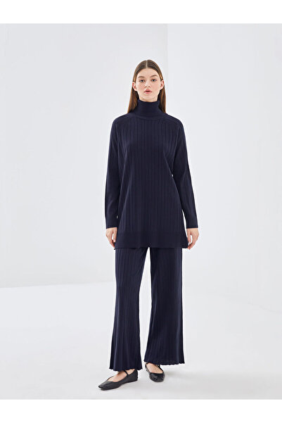 LC Waikiki Turtleneck Plain Long Sleeve Women's Knitwear Tunic