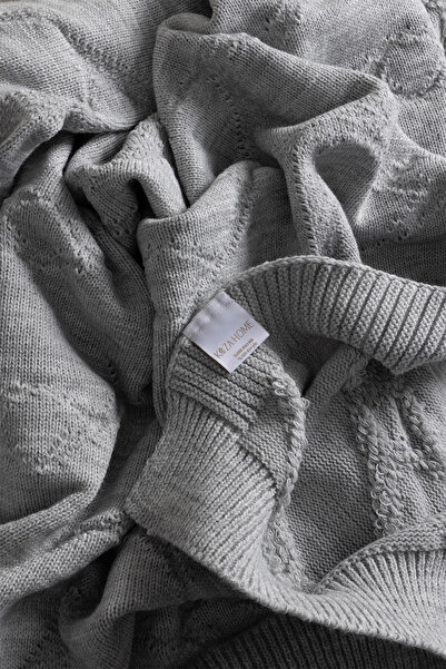 Koza Home Gray Double Espuma de Mar Blanket - 200x220 37130