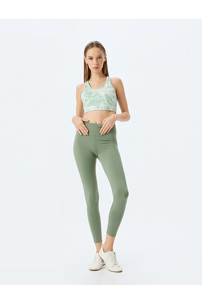 Koton Sport-Leggings mit hoher Taille und schmaler Passform und weichem Knopf